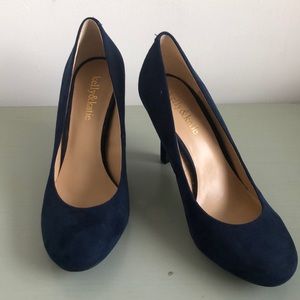 Kelly & Katie Faux Suede Pump Navy Blue 7.5